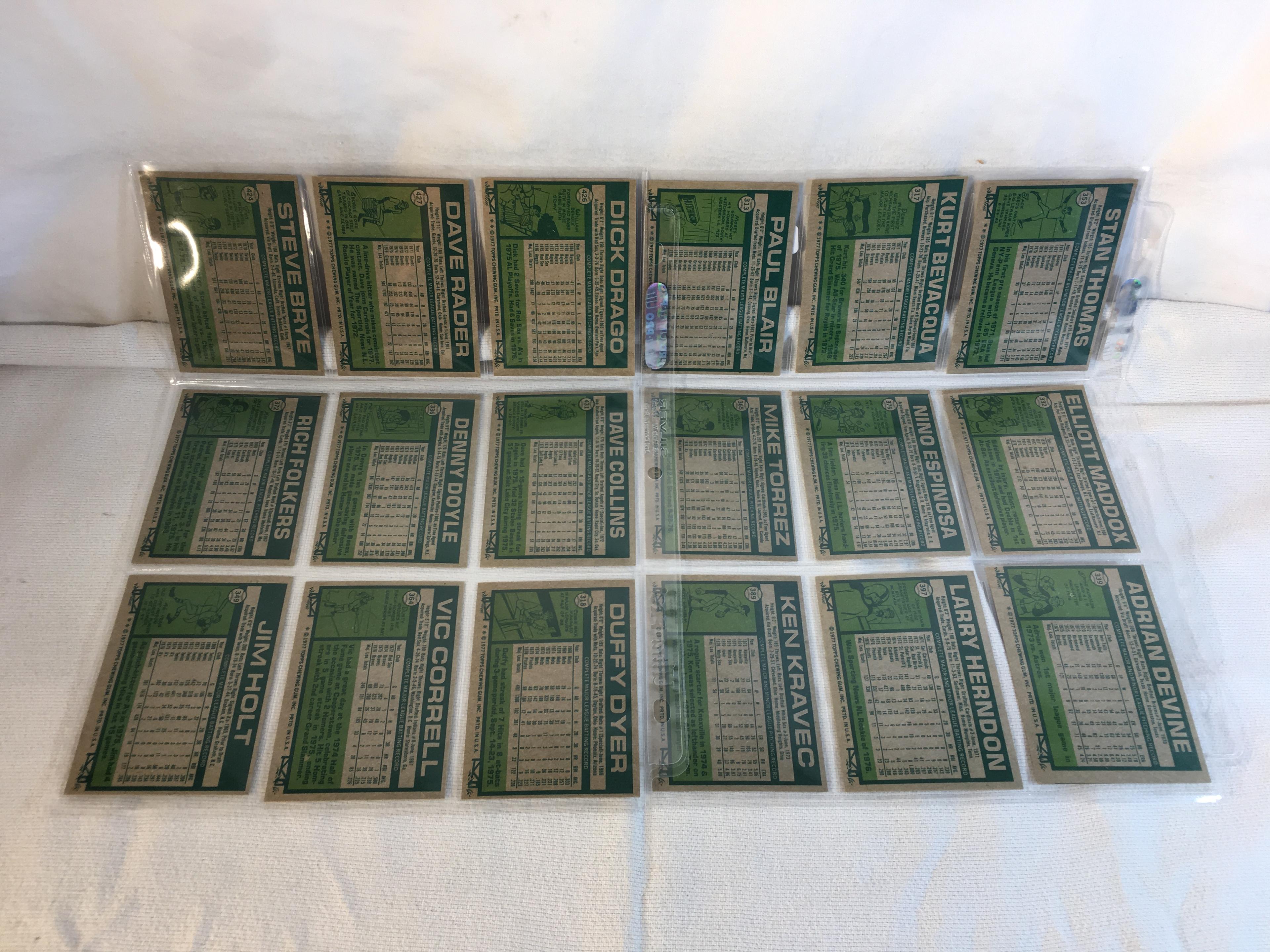 Lot of 18 Pcs Collector Vintage  MLB Baseball  Sport Trading Assorted Cards & Players - See Photos