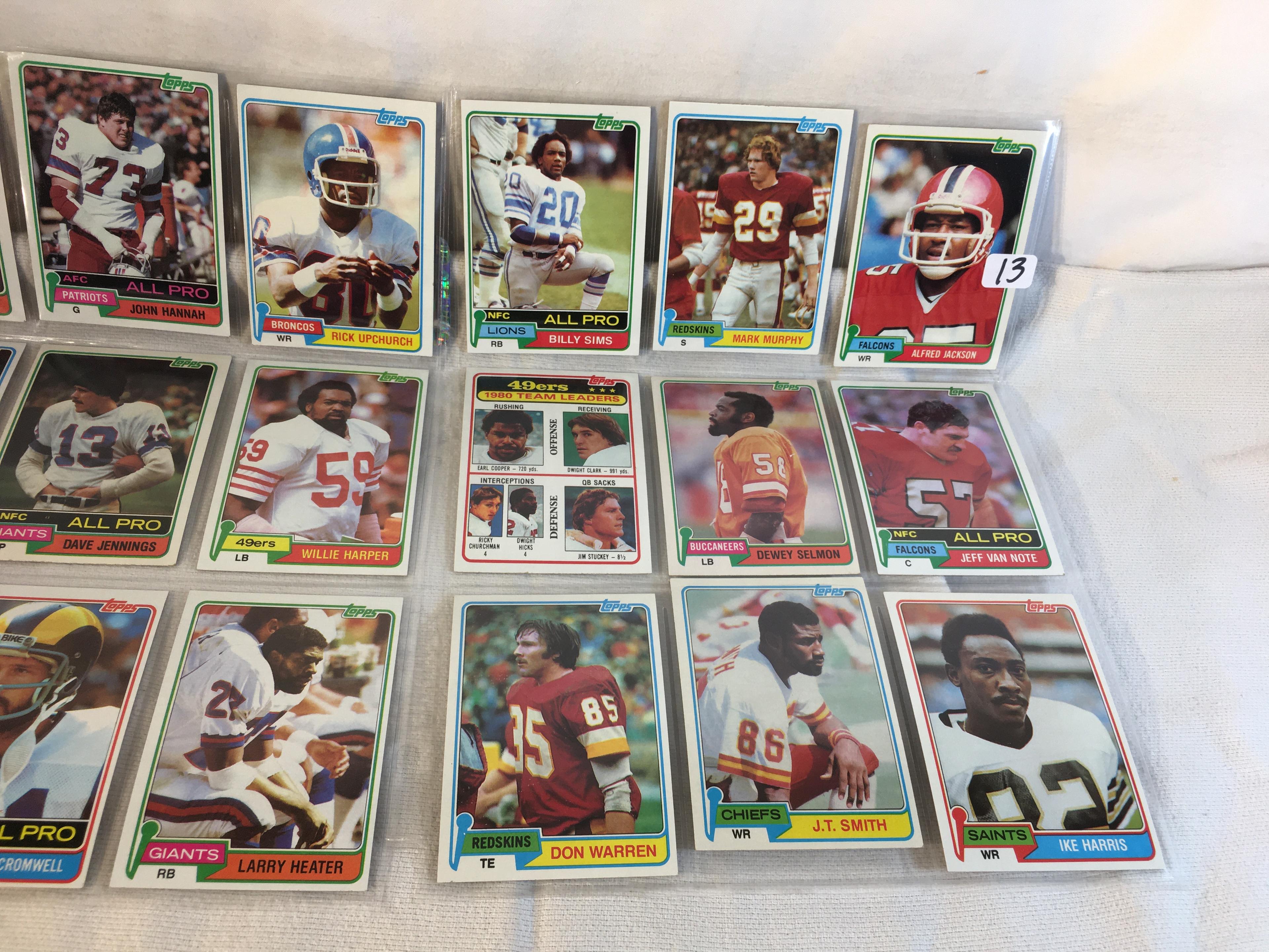 Lot of 18 Pcs Collector Vintage  NFL Football Sport Trading Assorted Cards & Players - See Photos