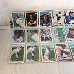 Lot of 18 Pcs Collector Vintage  MLB Baseball  Sport Trading Assorted Cards & Players - See Photos