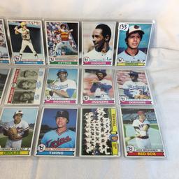 Lot of 18 Pcs Collector Vintage  MLB Baseball  Sport Trading Assorted Cards & Players - See Photos