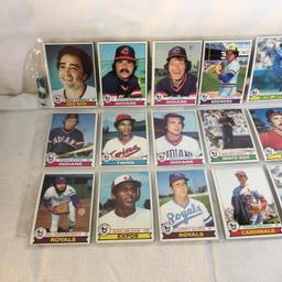 Lot of 18 Pcs Collector Vintage  MLB Baseball  Sport Trading Assorted Cards & Players - See Photos