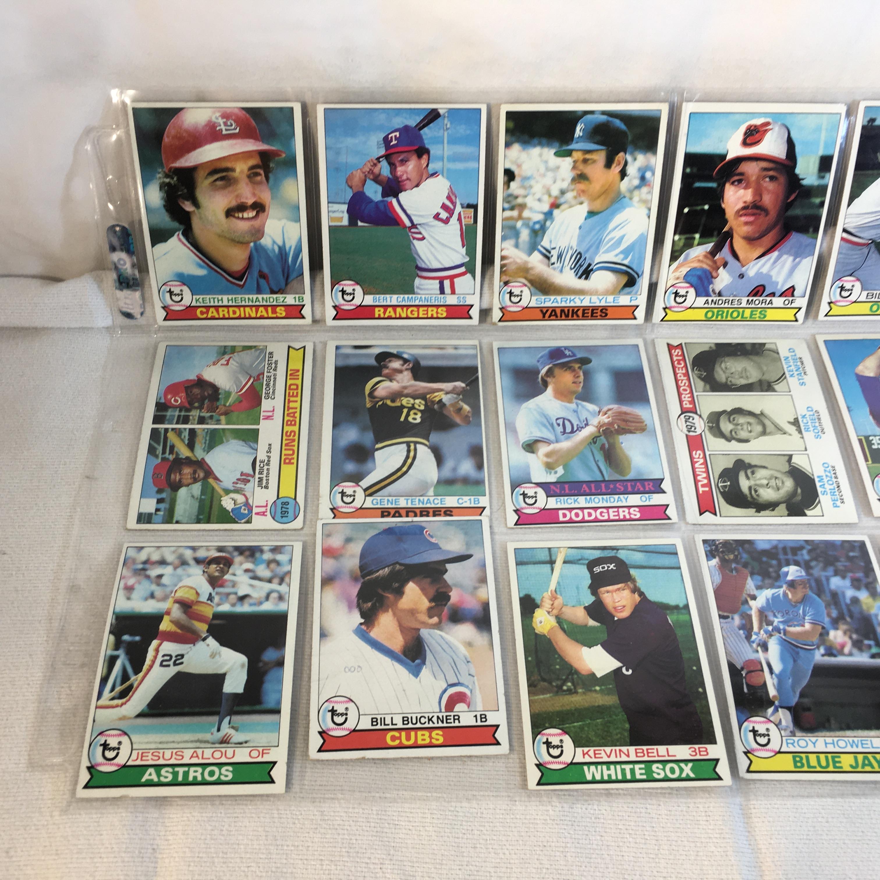 Lot of 18 Pcs Collector Vintage  MLB Baseball  Sport Trading Assorted Cards & Players - See Photos