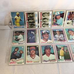 Lot of 18 Pcs Collector Vintage  MLB Baseball  Sport Trading Assorted Cards & Players - See Photos