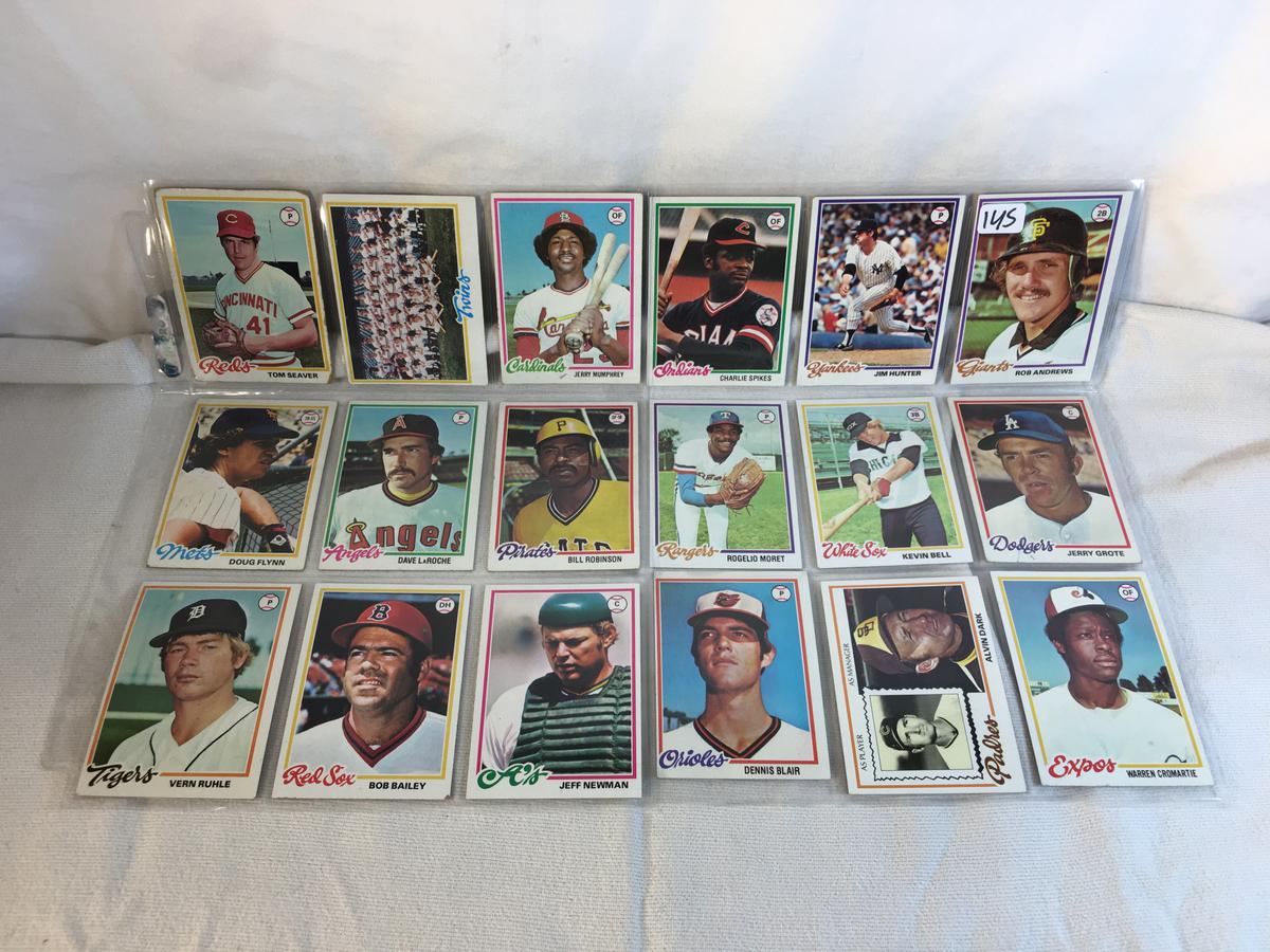 Lot of 18 Pcs Collector Vintage  MLB Baseball  Sport Trading Assorted Cards & Players - See Photos