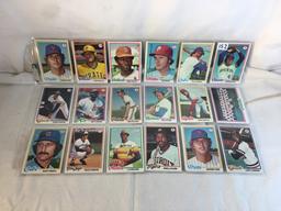 Lot of 18 Pcs Collector Vintage  MLB Baseball  Sport Trading Assorted Cards & Players - See Photos