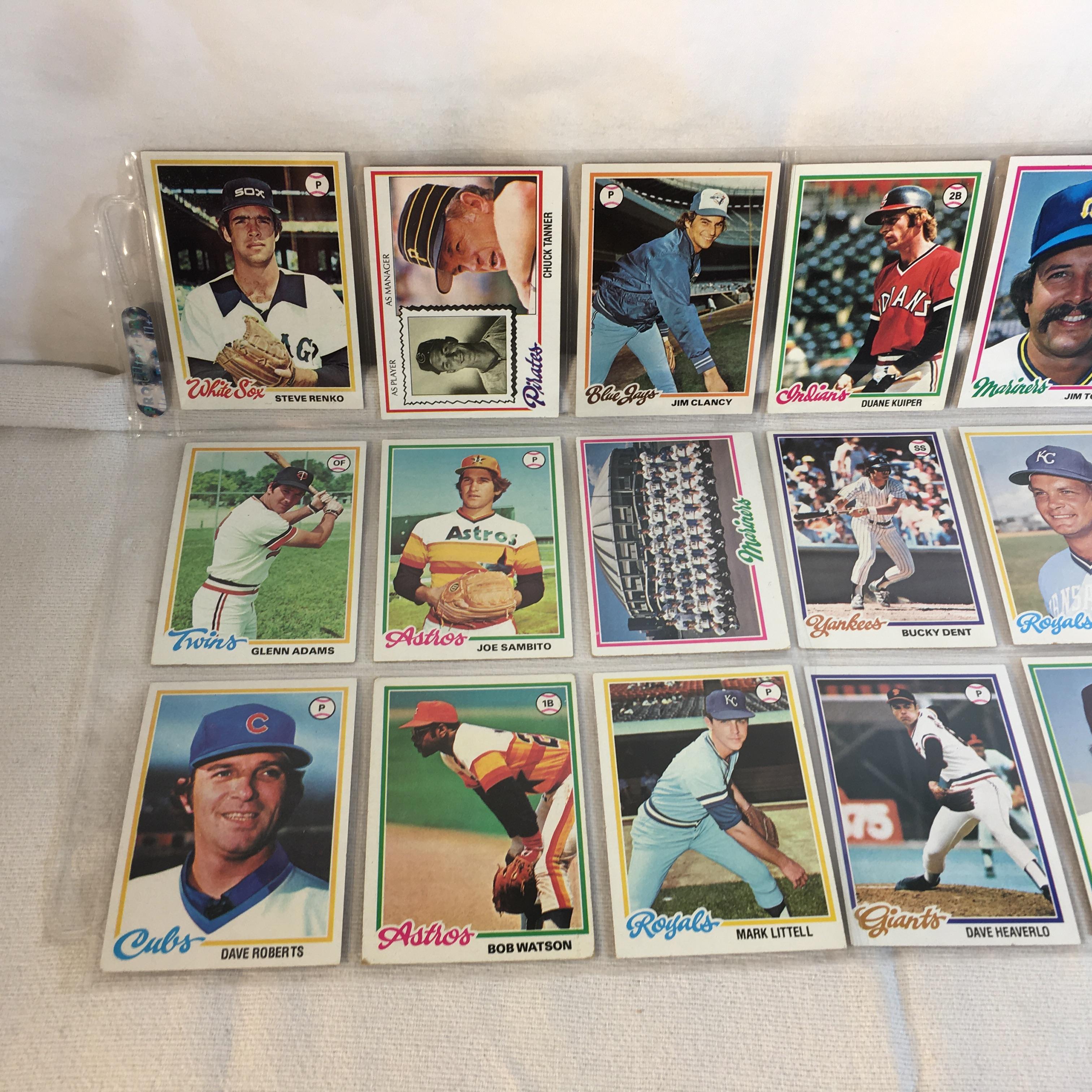 Lot of 18 Pcs Collector Vintage  MLB Baseball  Sport Trading Assorted Cards & Players - See Photos