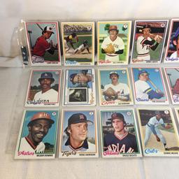 Lot of 18 Pcs Collector Vintage  MLB Baseball  Sport Trading Assorted Cards & Players - See Photos