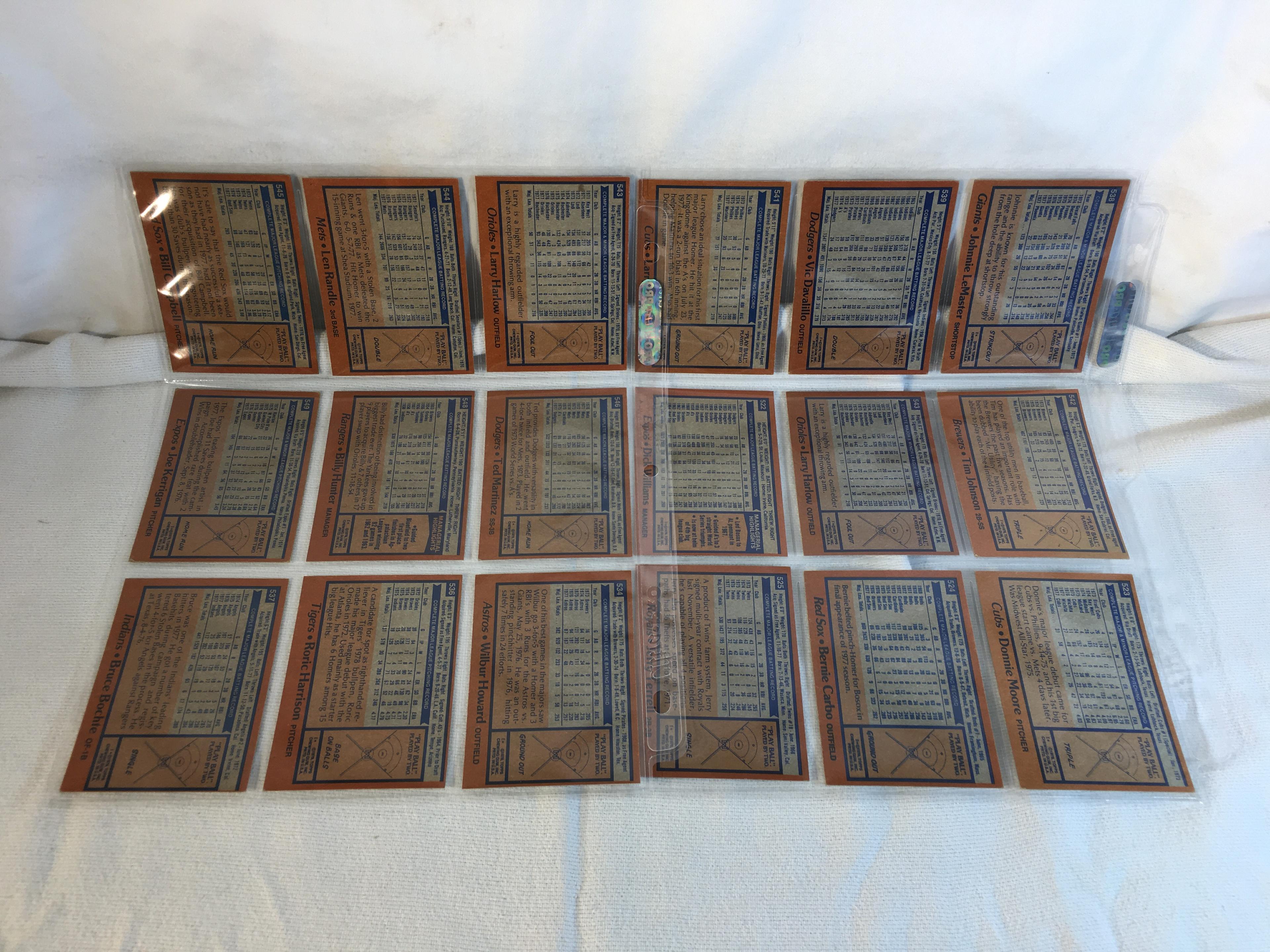 Lot of 18 Pcs Collector Vintage  MLB Baseball  Sport Trading Assorted Cards & Players - See Photos