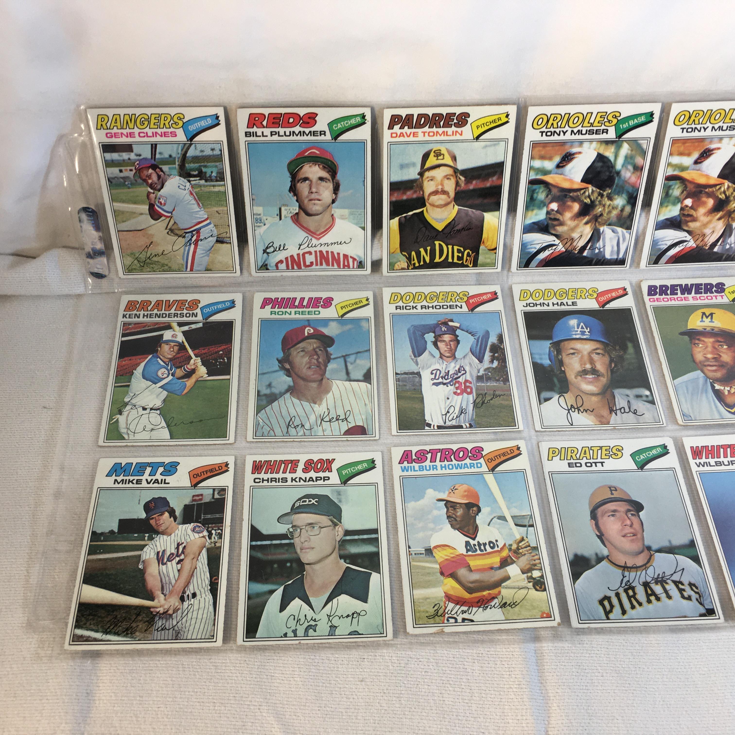 Lot of 18 Pcs Collector Vintage  MLB Baseball  Sport Trading Assorted Cards & Players - See Photos