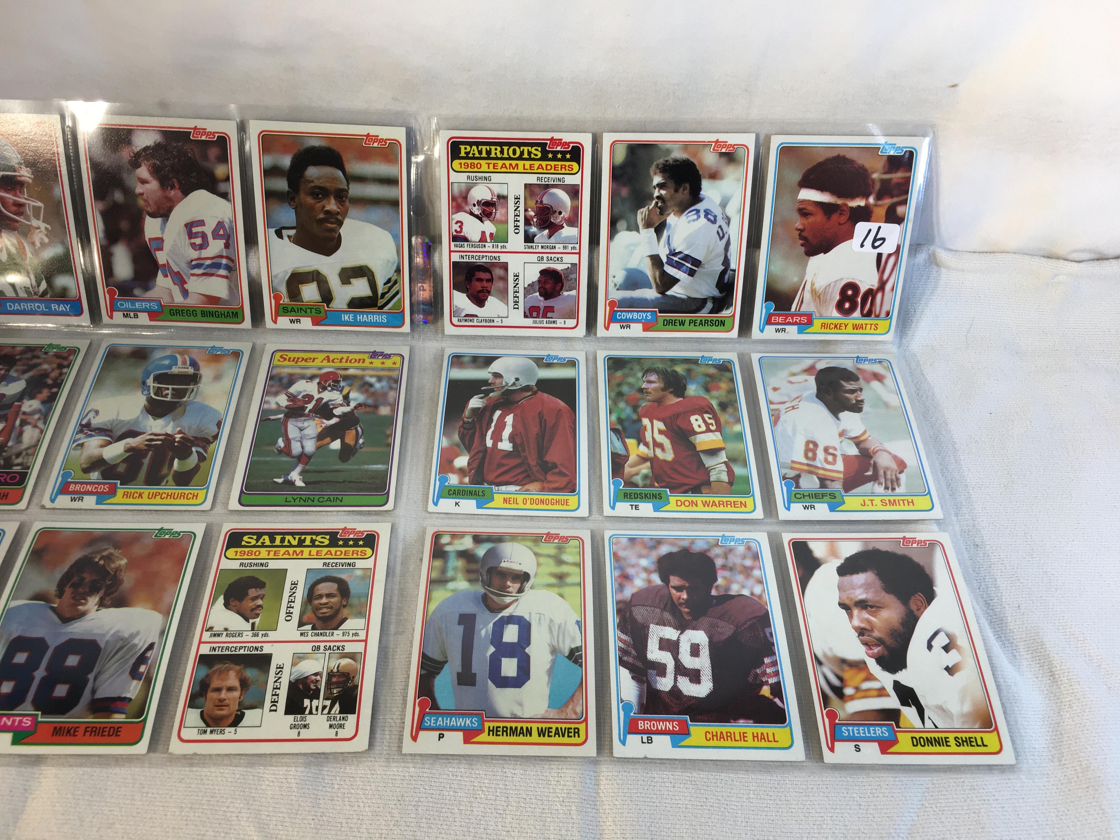 Lot of 18 Pcs Collector Vintage  NFL Football Sport Trading Assorted Cards & Players - See Photos