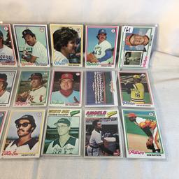 Lot of 18 Pcs Collector Vintage  MLB Baseball  Sport Trading Assorted Cards & Players - See Photos