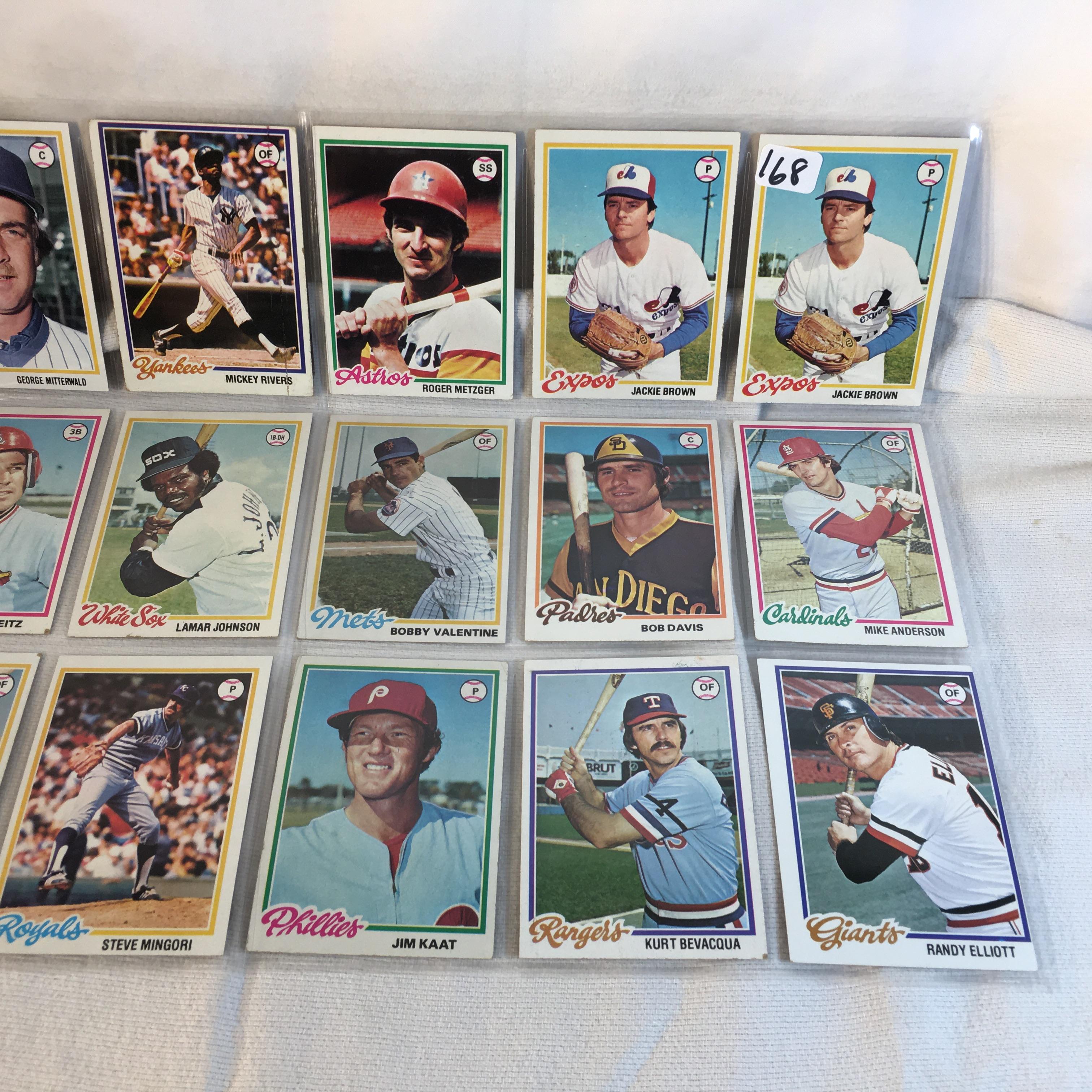 Lot of 18 Pcs Collector Vintage  MLB Baseball  Sport Trading Assorted Cards & Players - See Photos