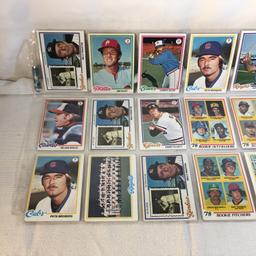 Lot of 18 Pcs Collector Vintage  MLB Baseball  Sport Trading Assorted Cards & Players - See Photos