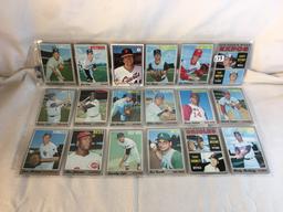 Lot of 18 Pcs Collector Vintage  MLB Baseball  Sport Trading Assorted Cards & Players - See Photos