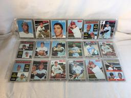 Lot of 18 Pcs Collector Vintage  MLB Baseball  Sport Trading Assorted Cards & Players - See Photos