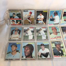 Lot of 18 Pcs Collector Vintage  MLB Baseball  Sport Trading Assorted Cards & Players - See Photos