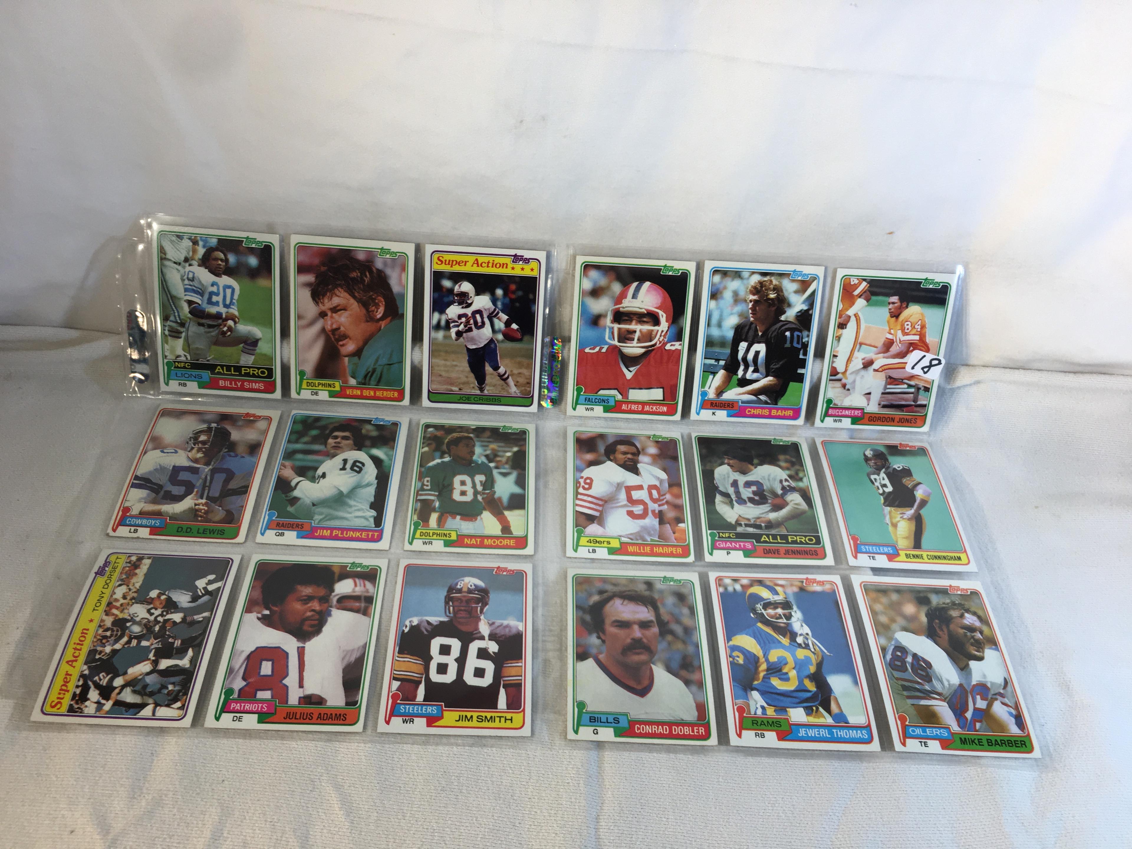 Lot of 18 Pcs Collector Vintage  NFL Football Sport Trading Assorted Cards & Players - See Photos