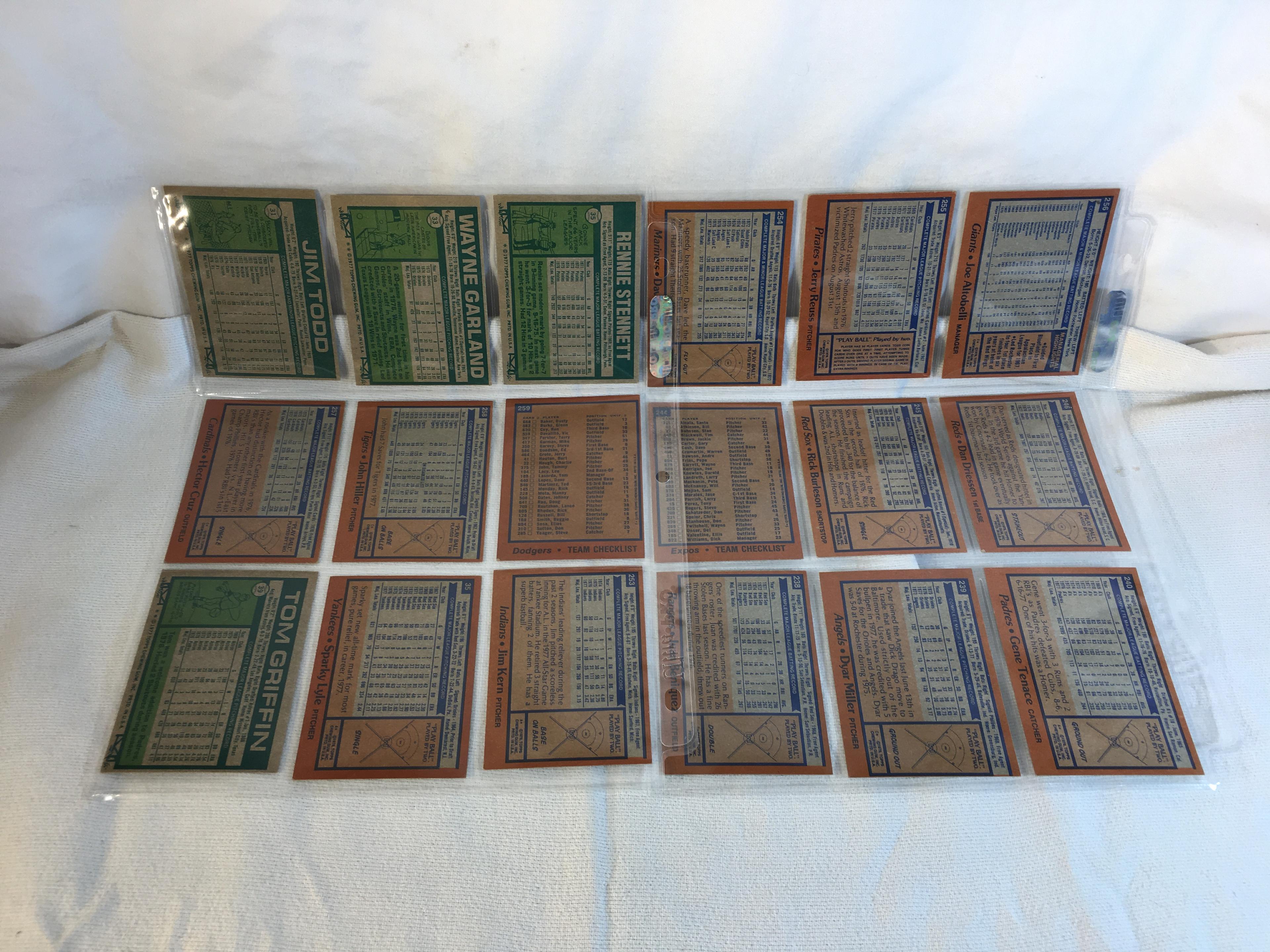 Lot of 18 Pcs Collector Vintage  MLB Baseball  Sport Trading Assorted Cards & Players - See Photos