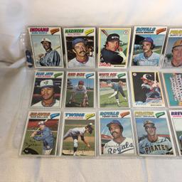 Lot of 18 Pcs Collector Vintage  MLB Baseball  Sport Trading Assorted Cards & Players - See Photos