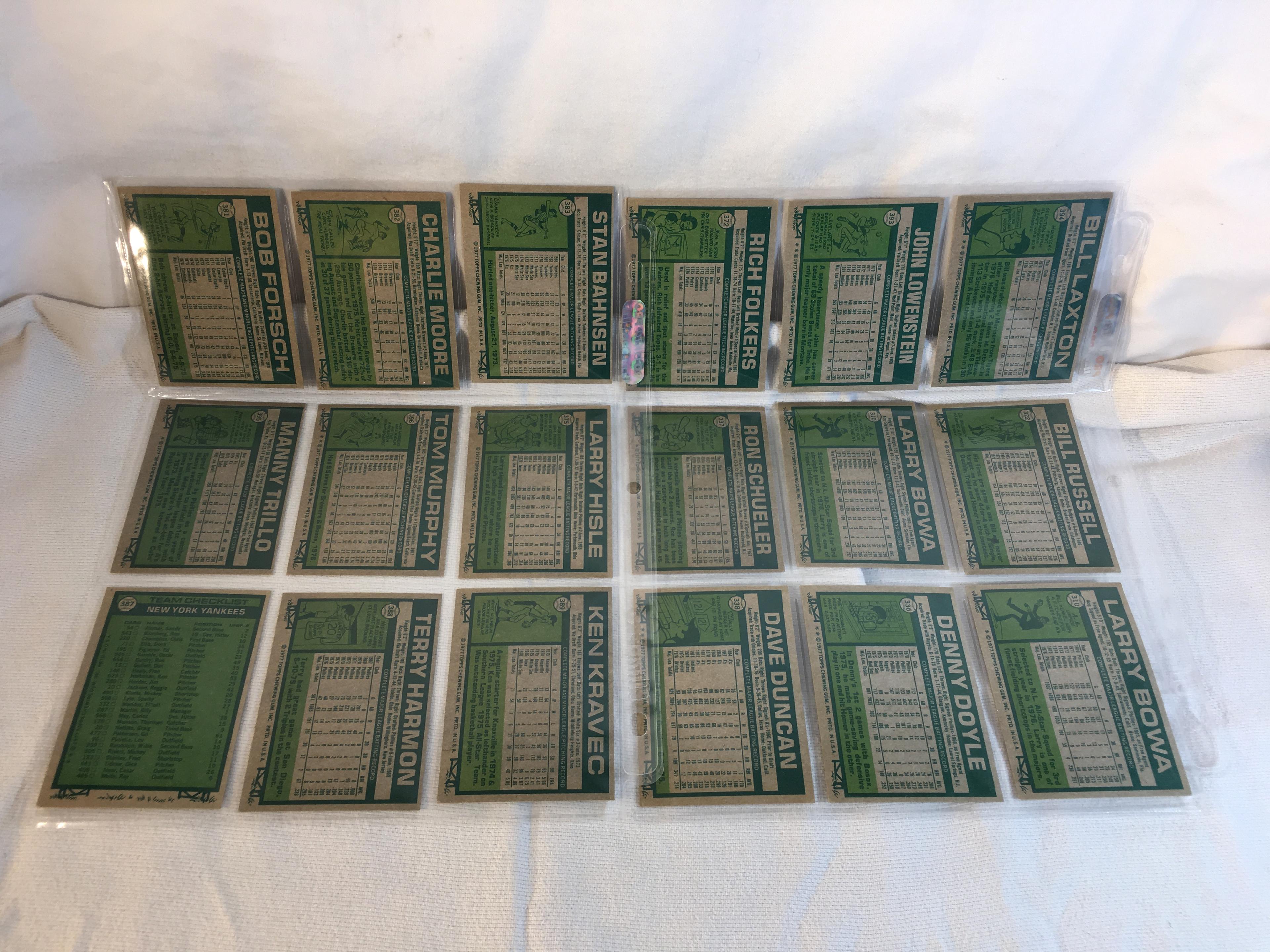 Lot of 18 Pcs Collector Vintage  MLB Baseball  Sport Trading Assorted Cards & Players - See Photos