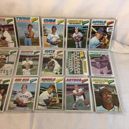 Lot of 18 Pcs Collector Vintage  MLB Baseball  Sport Trading Assorted Cards & Players - See Photos