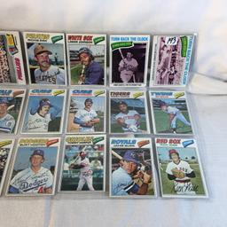 Lot of 18 Pcs Collector Vintage  MLB Baseball  Sport Trading Assorted Cards & Players - See Photos