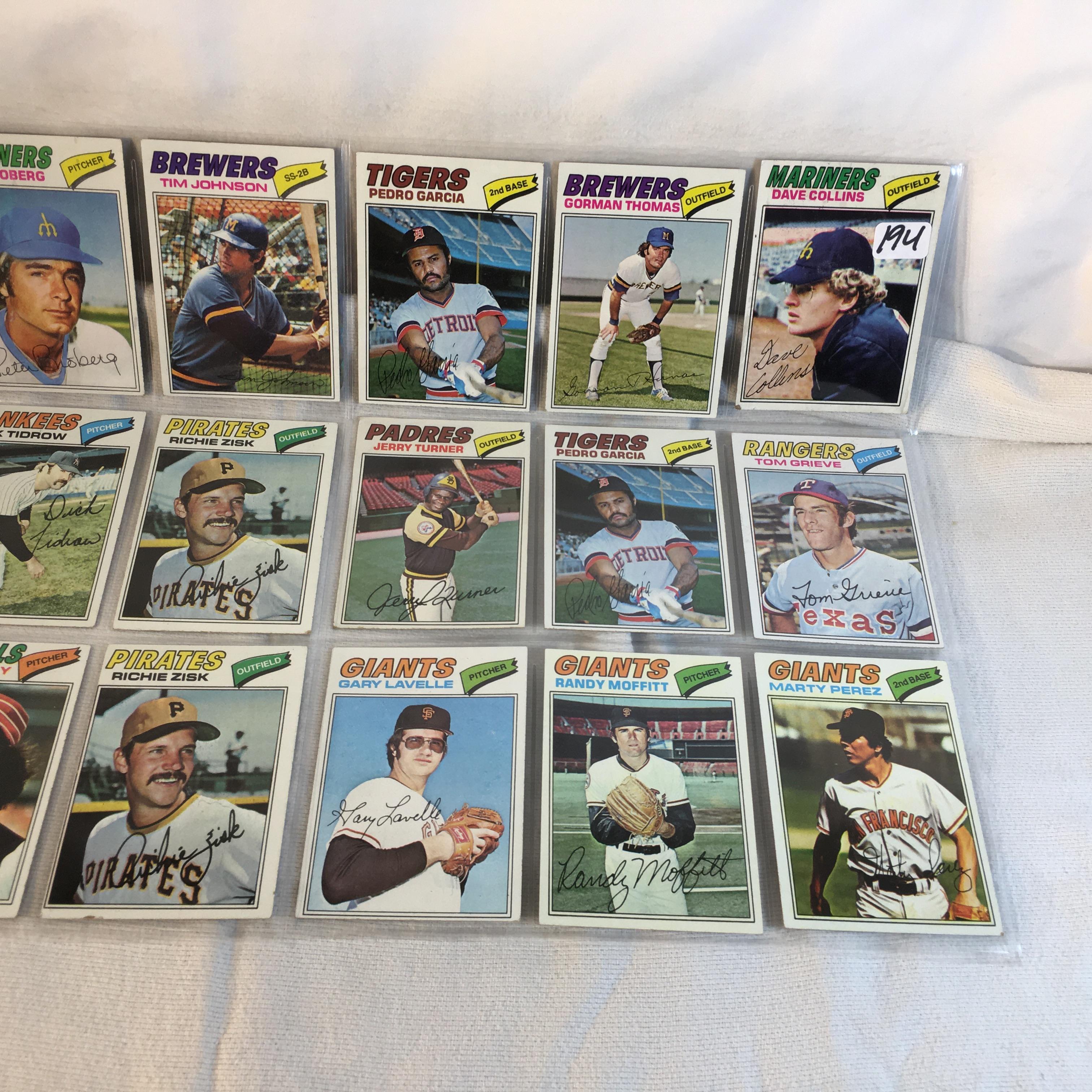 Lot of 18 Pcs Collector Vintage  MLB Baseball  Sport Trading Assorted Cards & Players - See Photos