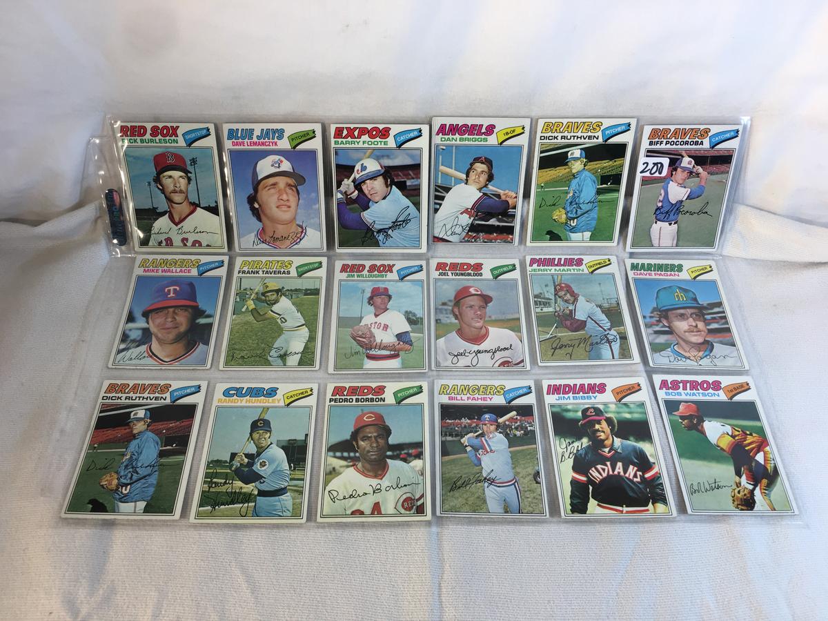 Lot of 18 Pcs Collector Vintage  MLB Baseball  Sport Trading Assorted Cards & Players - See Photos