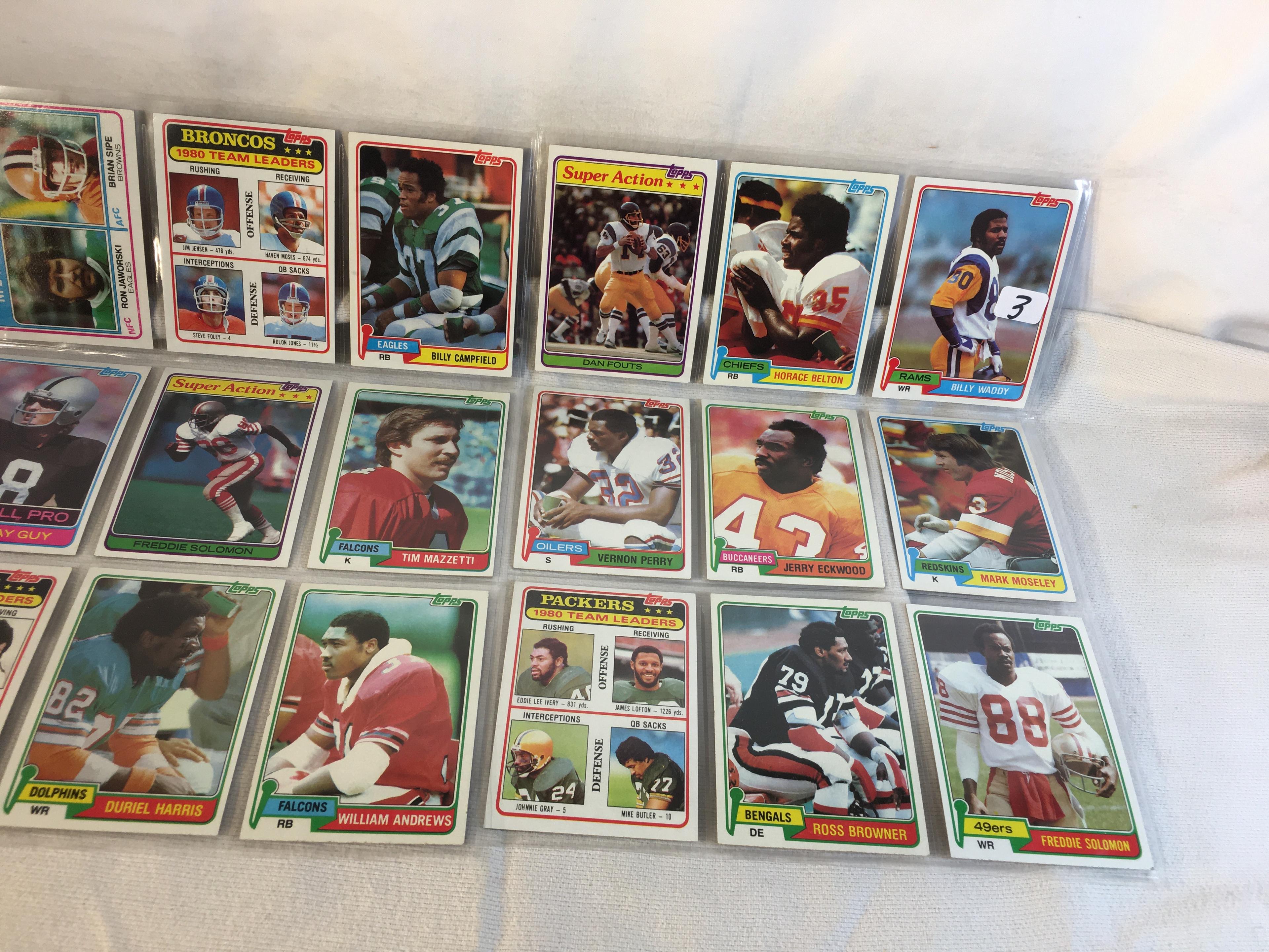 Lot of 18 Pcs Collector Vintage  NFL Football Sport Trading Assorted Cards & Players - See Photos