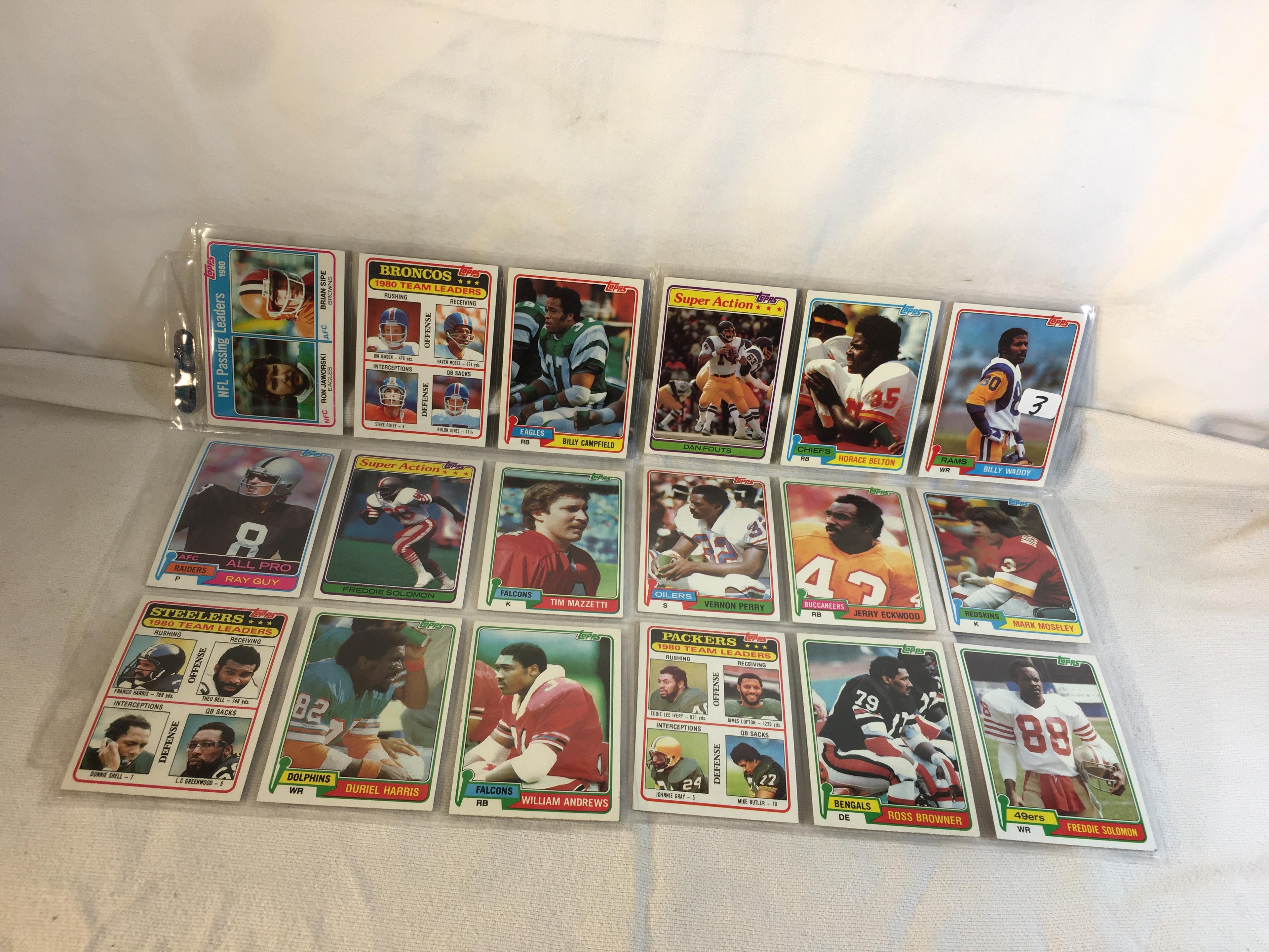 Lot of 18 Pcs Collector Vintage  NFL Football Sport Trading Assorted Cards & Players - See Photos