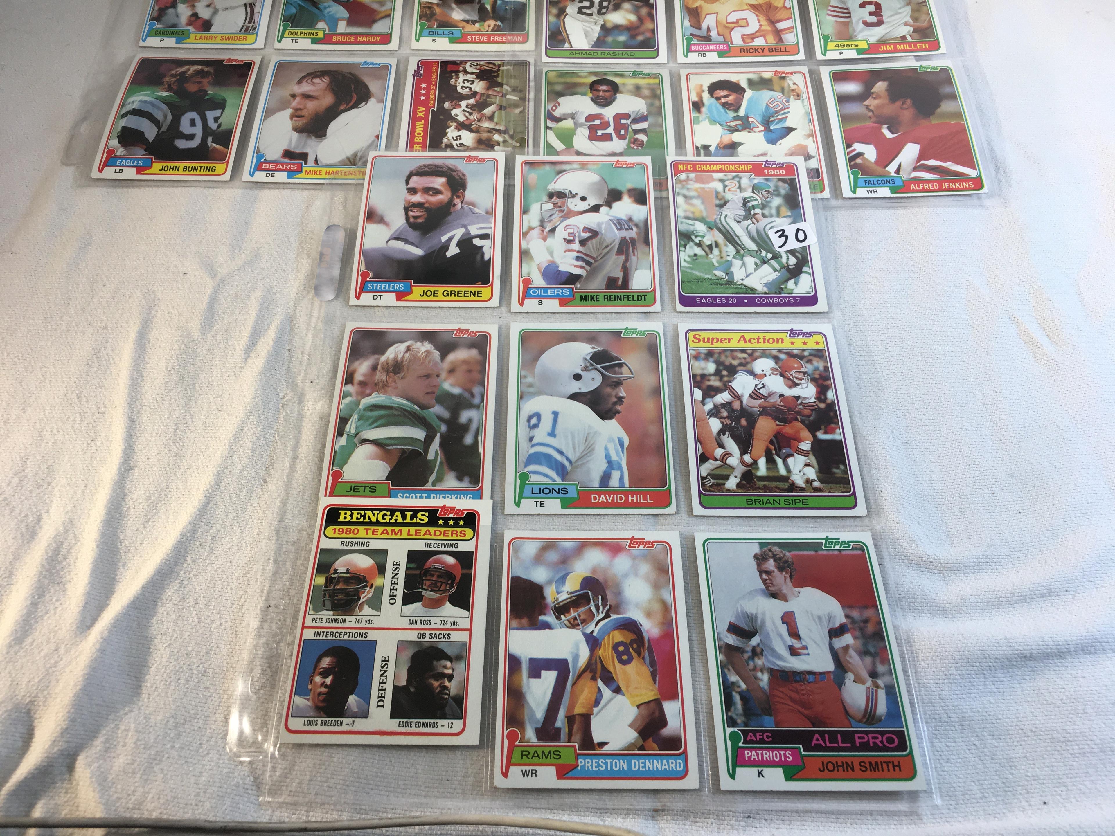 Lot of 27 Pcs Collector Vintage  NFL Football Sport Trading Assorted Cards & Players - See Photos