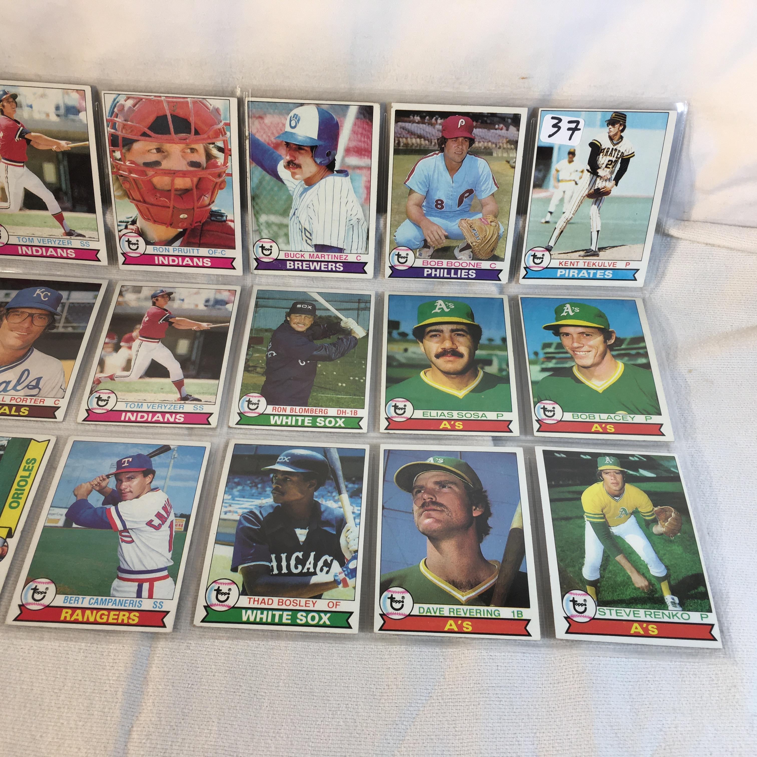 Lot of 18 Pcs Collector Vintage  MLB Baseball  Sport Trading Assorted Cards & Players - See Photos