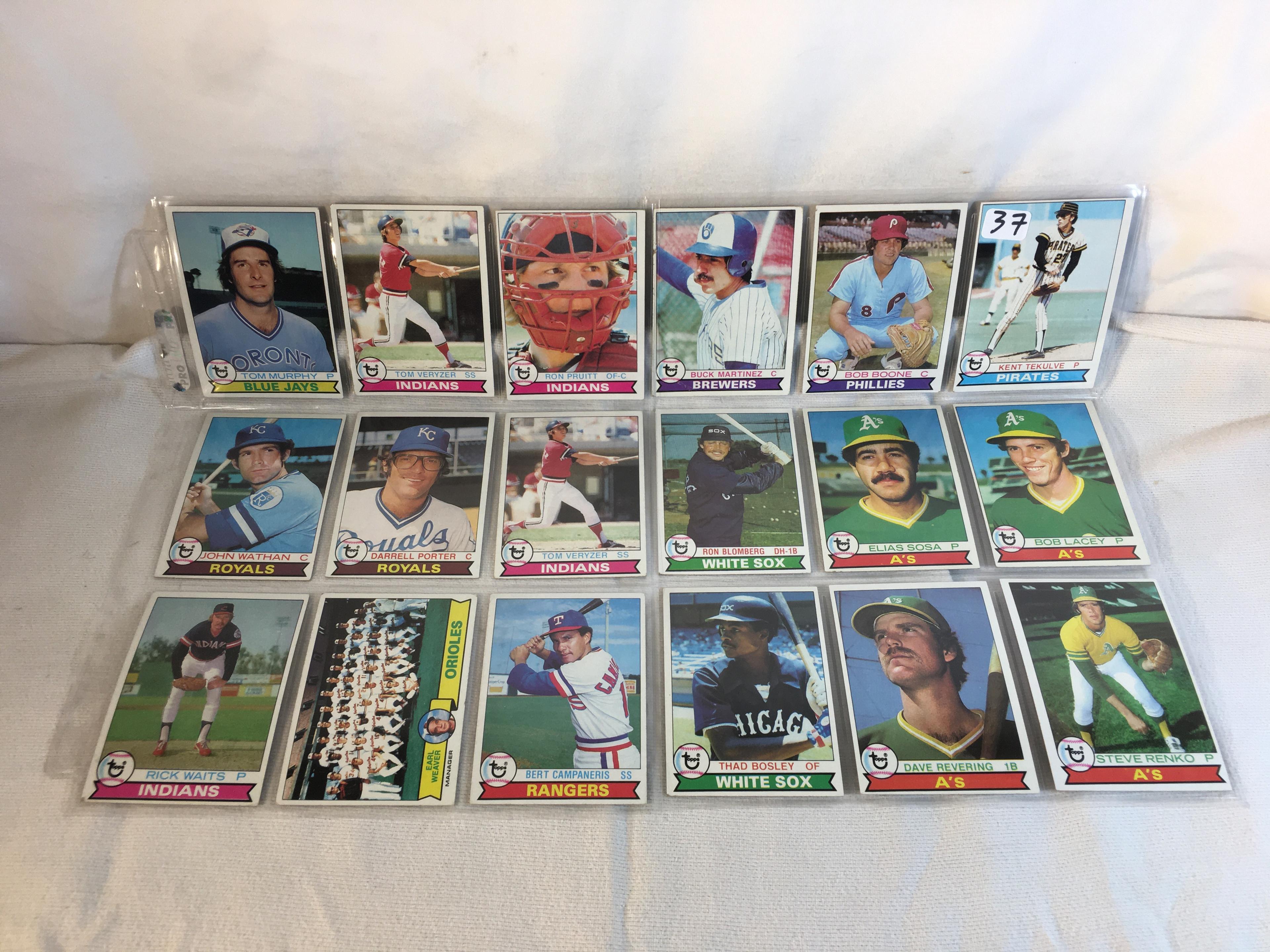 Lot of 18 Pcs Collector Vintage  MLB Baseball  Sport Trading Assorted Cards & Players - See Photos