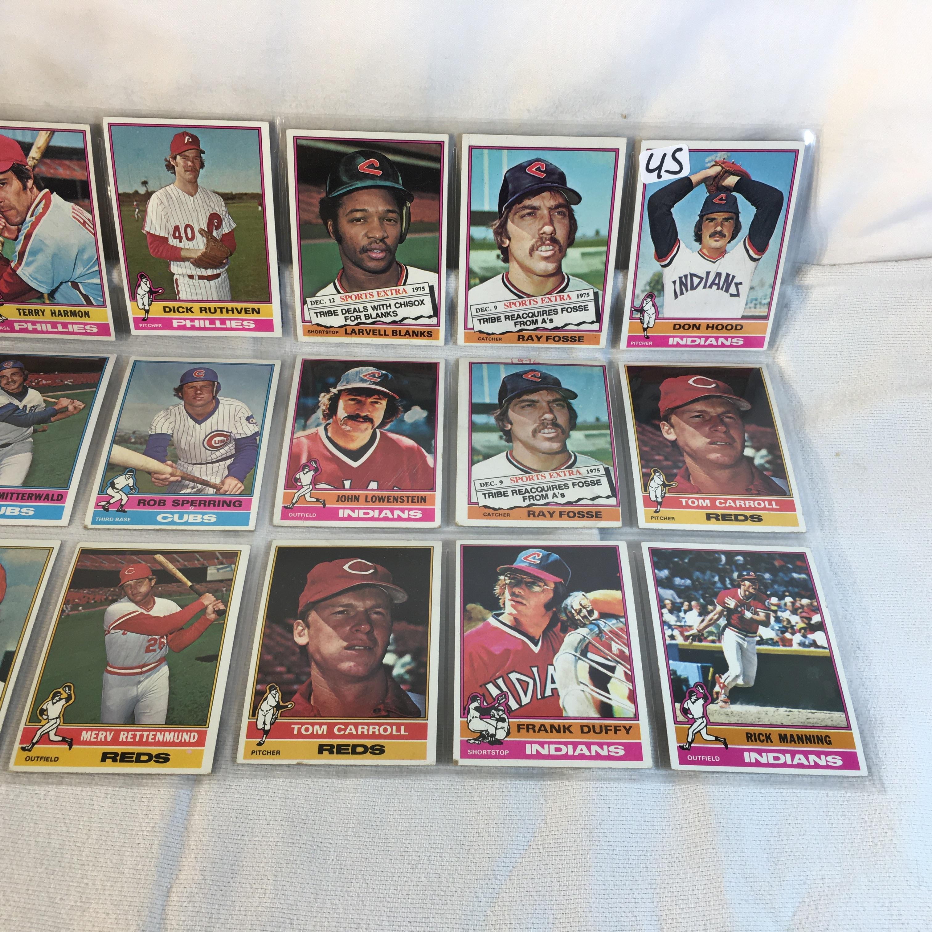 Lot of 18 Pcs Collector Vintage  MLB Baseball  Sport Trading Assorted Cards & Players - See Photos