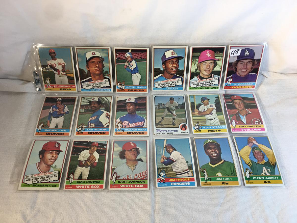 Lot of 18 Pcs Collector Vintage  MLB Baseball  Sport Trading Assorted Cards & Players - See Photos