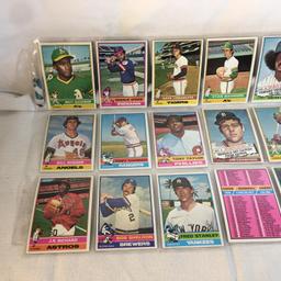 Lot of 18 Pcs Collector Vintage  MLB Baseball  Sport Trading Assorted Cards & Players - See Photos