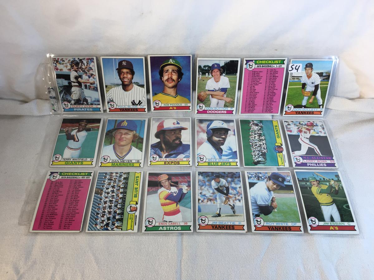 Lot of 18 Pcs Collector Vintage  MLB Baseball  Sport Trading Assorted Cards & Players - See Photos