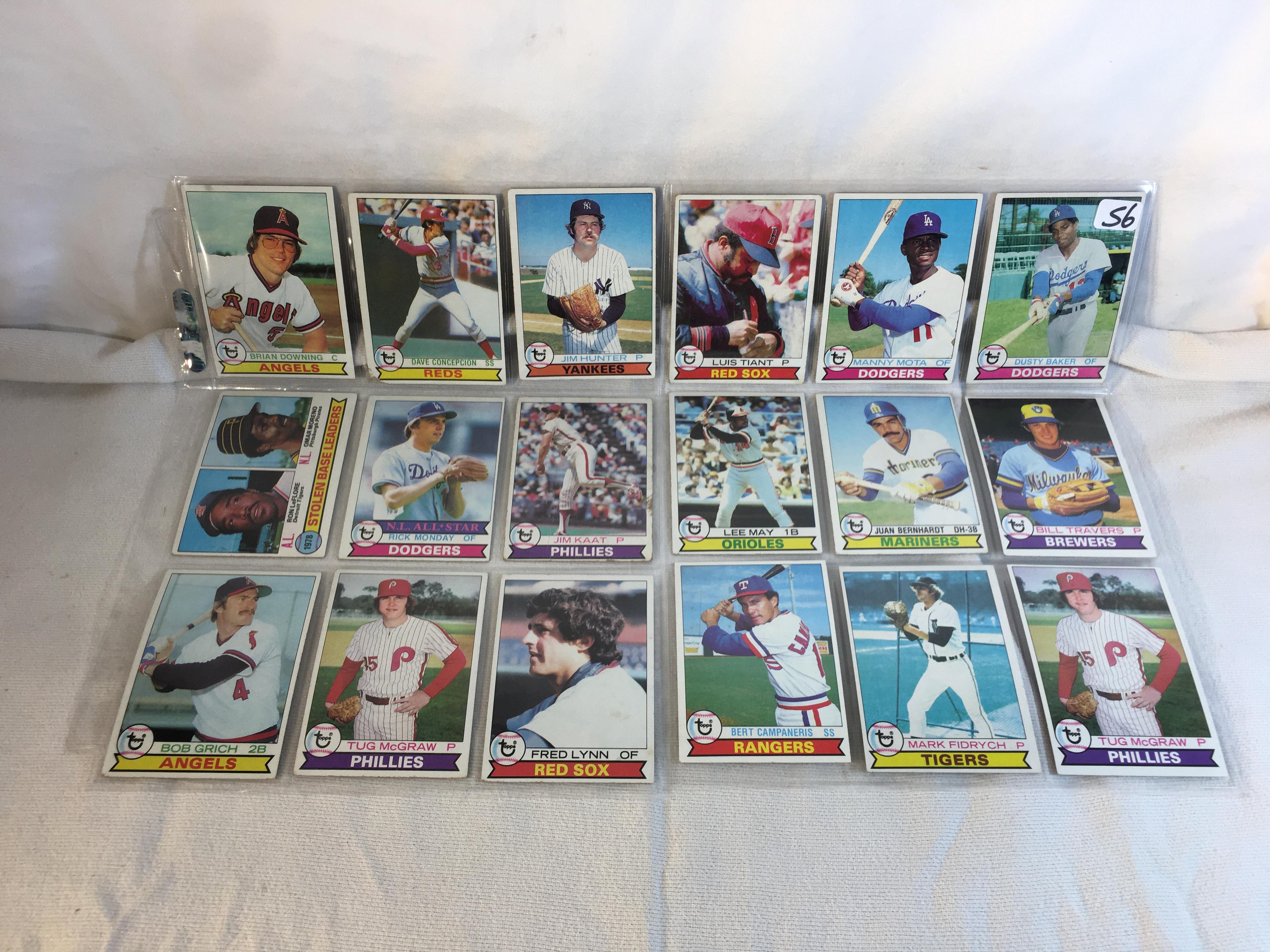 Lot of 18 Pcs Collector Vintage  MLB Baseball  Sport Trading Assorted Cards & Players - See Photos