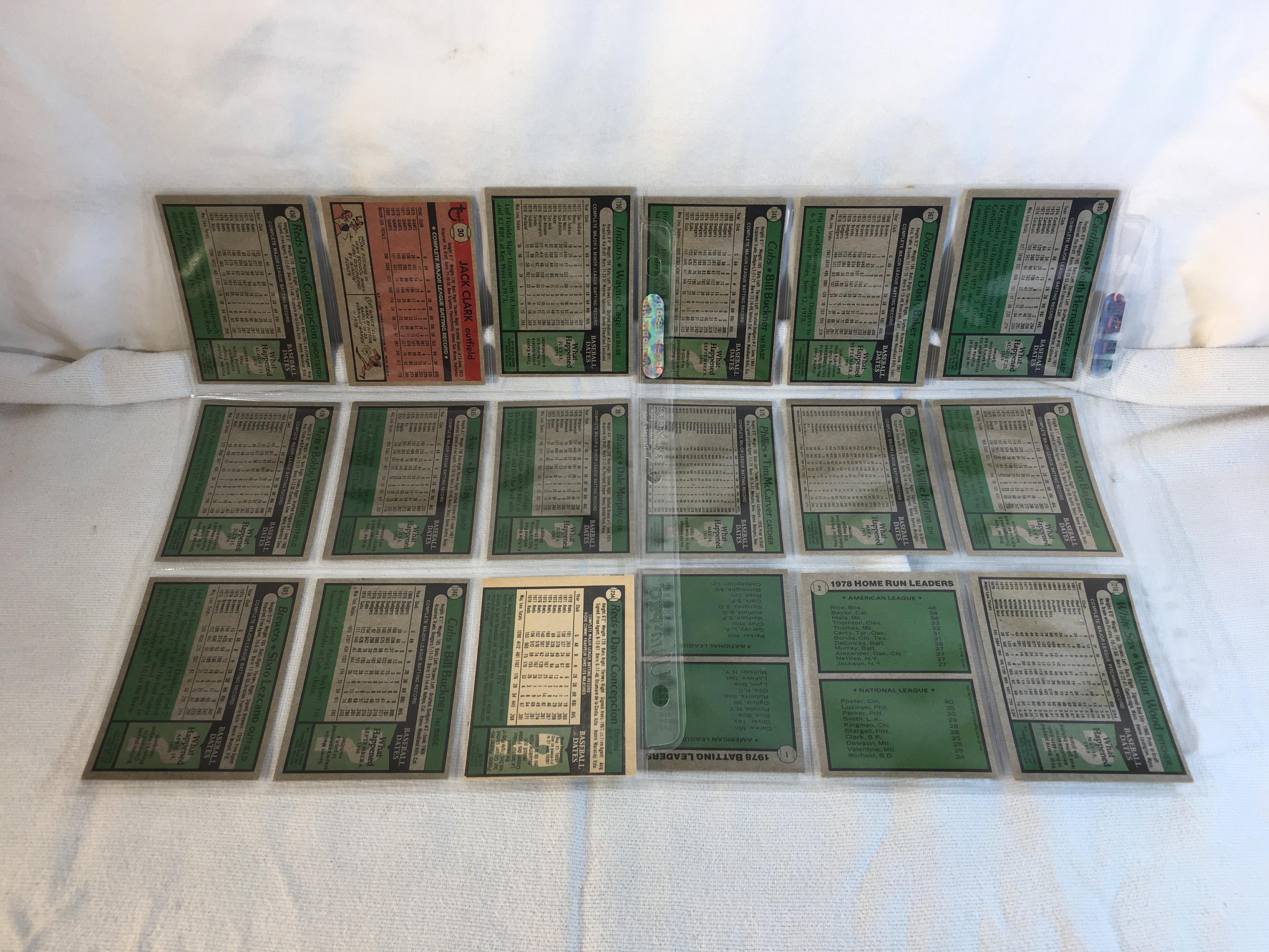 Lot of 18 Pcs Collector Vintage  MLB Baseball  Sport Trading Assorted Cards & Players - See Photos