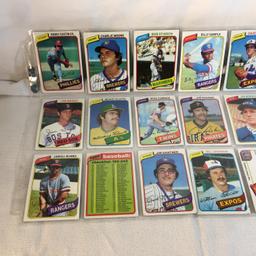 Lot of 18 Pcs Collector Vintage  MLB Baseball  Sport Trading Assorted Cards & Players - See Photos