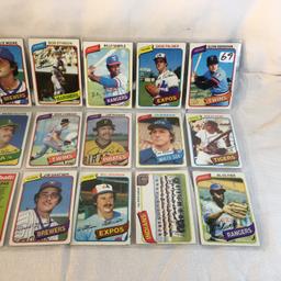 Lot of 18 Pcs Collector Vintage  MLB Baseball  Sport Trading Assorted Cards & Players - See Photos