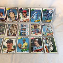 Lot of 18 Pcs Collector Vintage  MLB Baseball  Sport Trading Assorted Cards & Players - See Photos