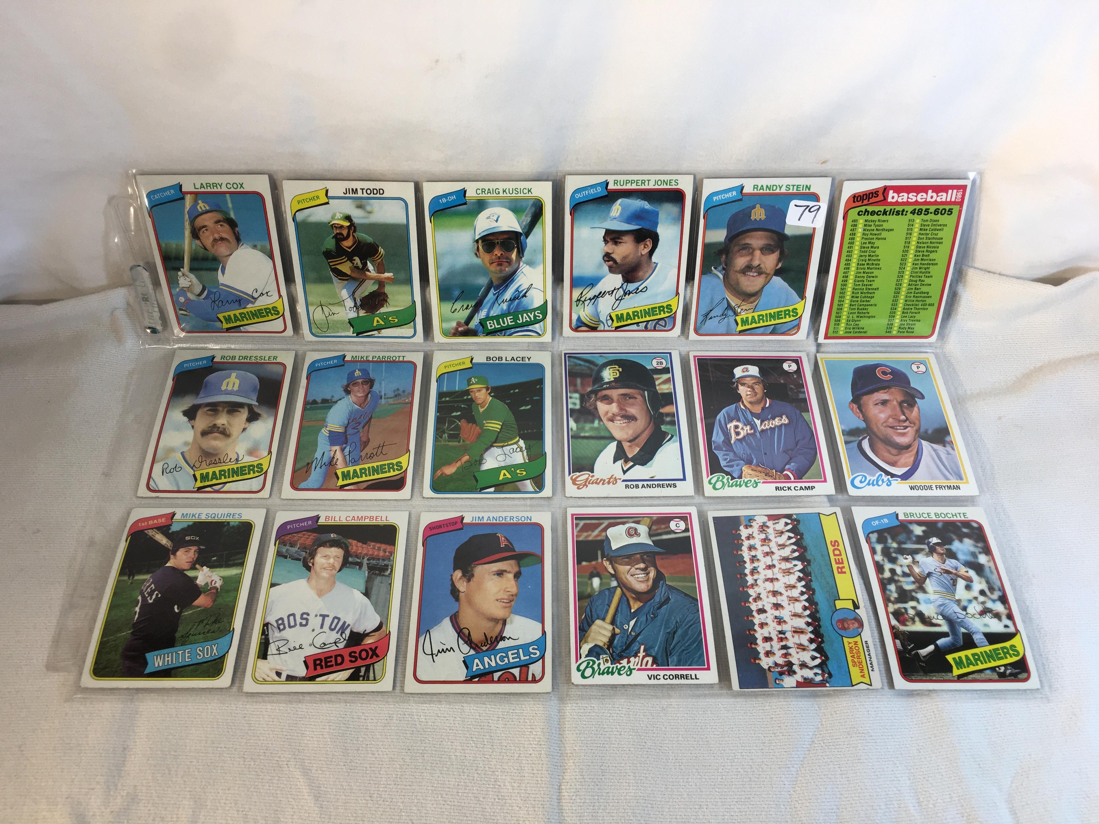 Lot of 18 Pcs Collector Vintage  MLB Baseball  Sport Trading Assorted Cards & Players - See Photos