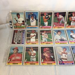 Lot of 18 Pcs Collector Vintage  MLB Baseball  Sport Trading Assorted Cards & Players - See Photos