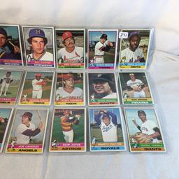 Lot of 18 Pcs Collector Vintage  MLB Baseball  Sport Trading Assorted Cards & Players - See Photos