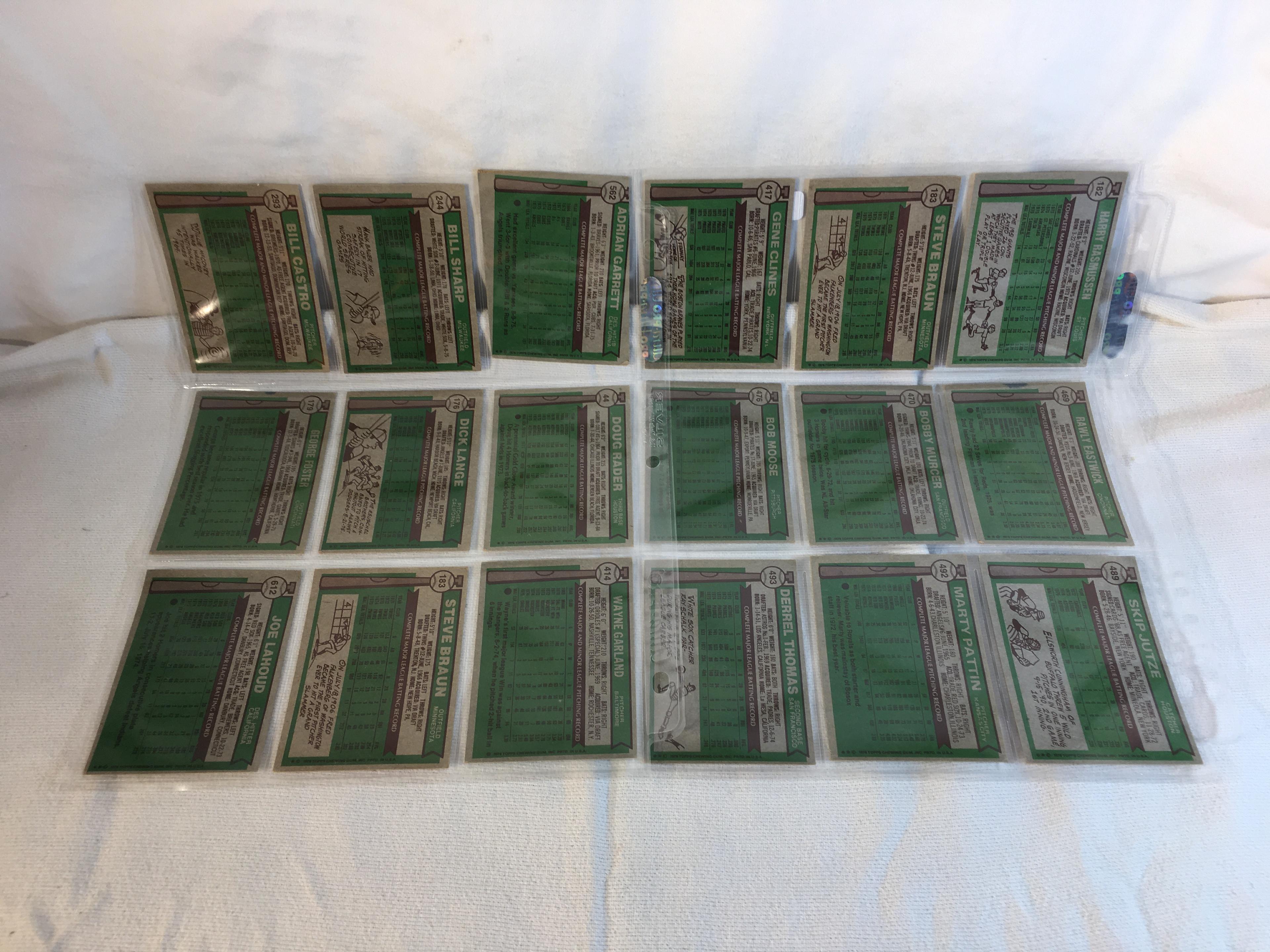 Lot of 18 Pcs Collector Vintage  MLB Baseball  Sport Trading Assorted Cards & Players - See Photos