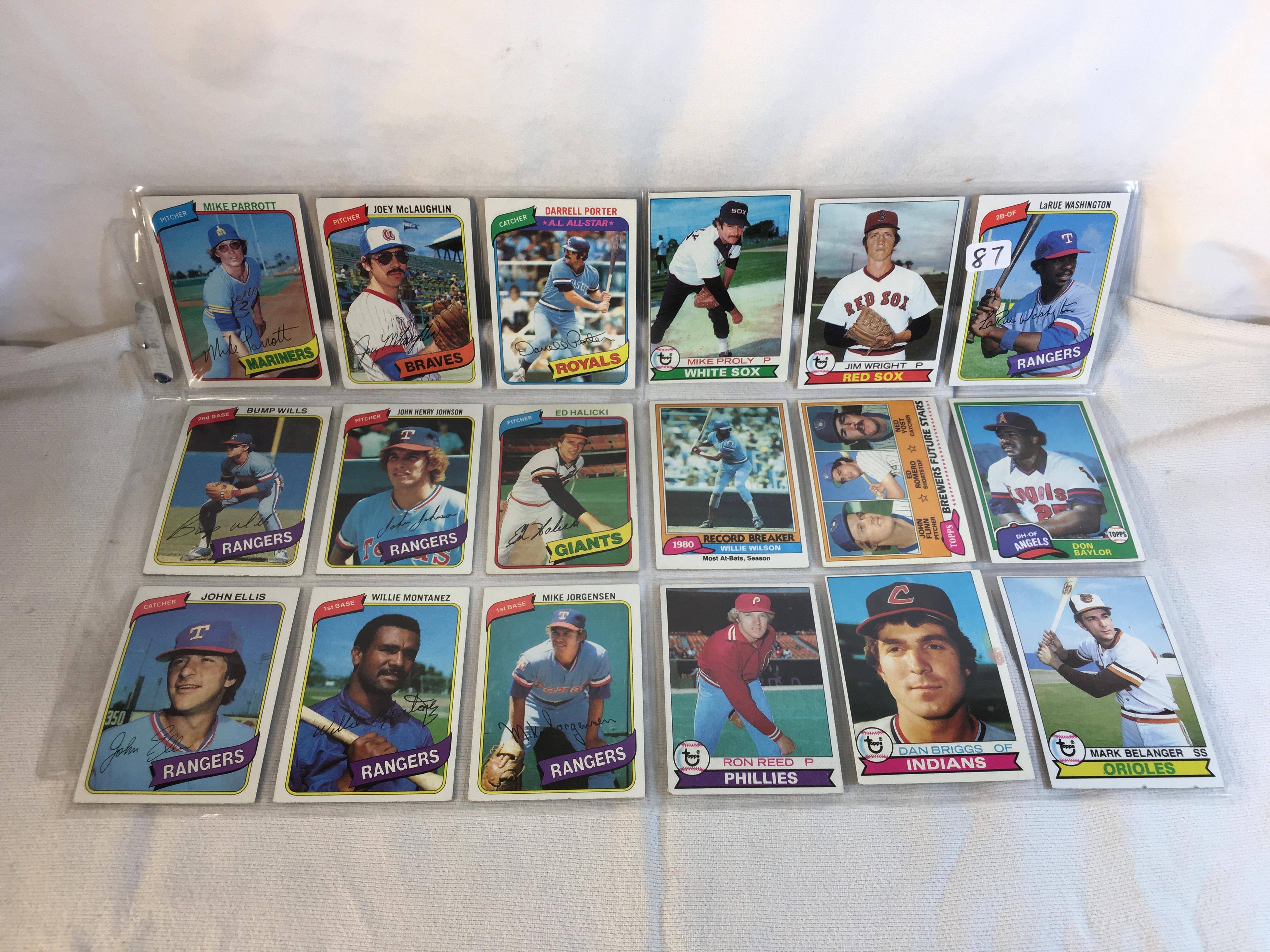 Lot of 18 Pcs Collector Vintage  MLB Baseball  Sport Trading Assorted Cards & Players - See Photos