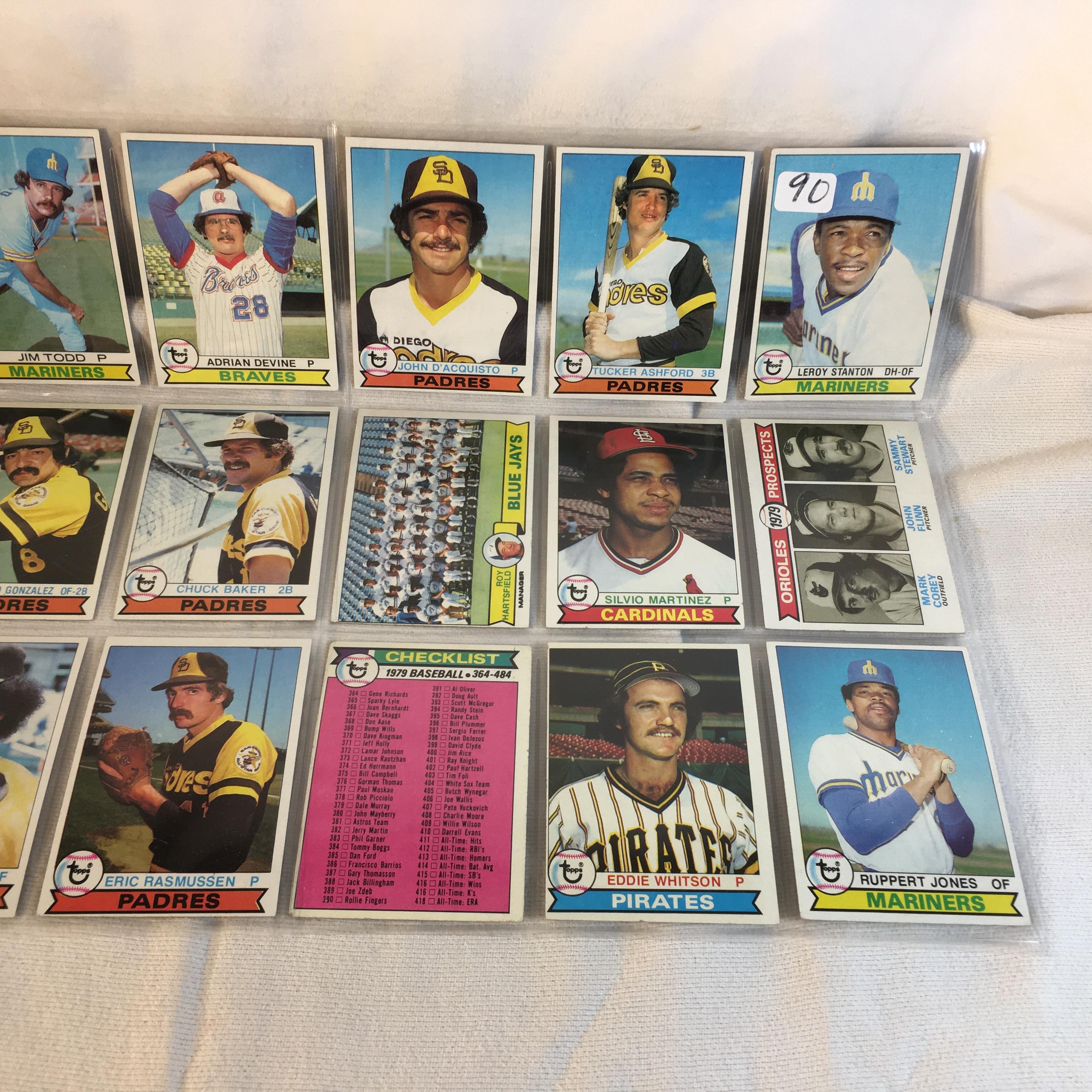 Lot of 18 Pcs Collector Vintage  MLB Baseball  Sport Trading Assorted Cards & Players - See Photos