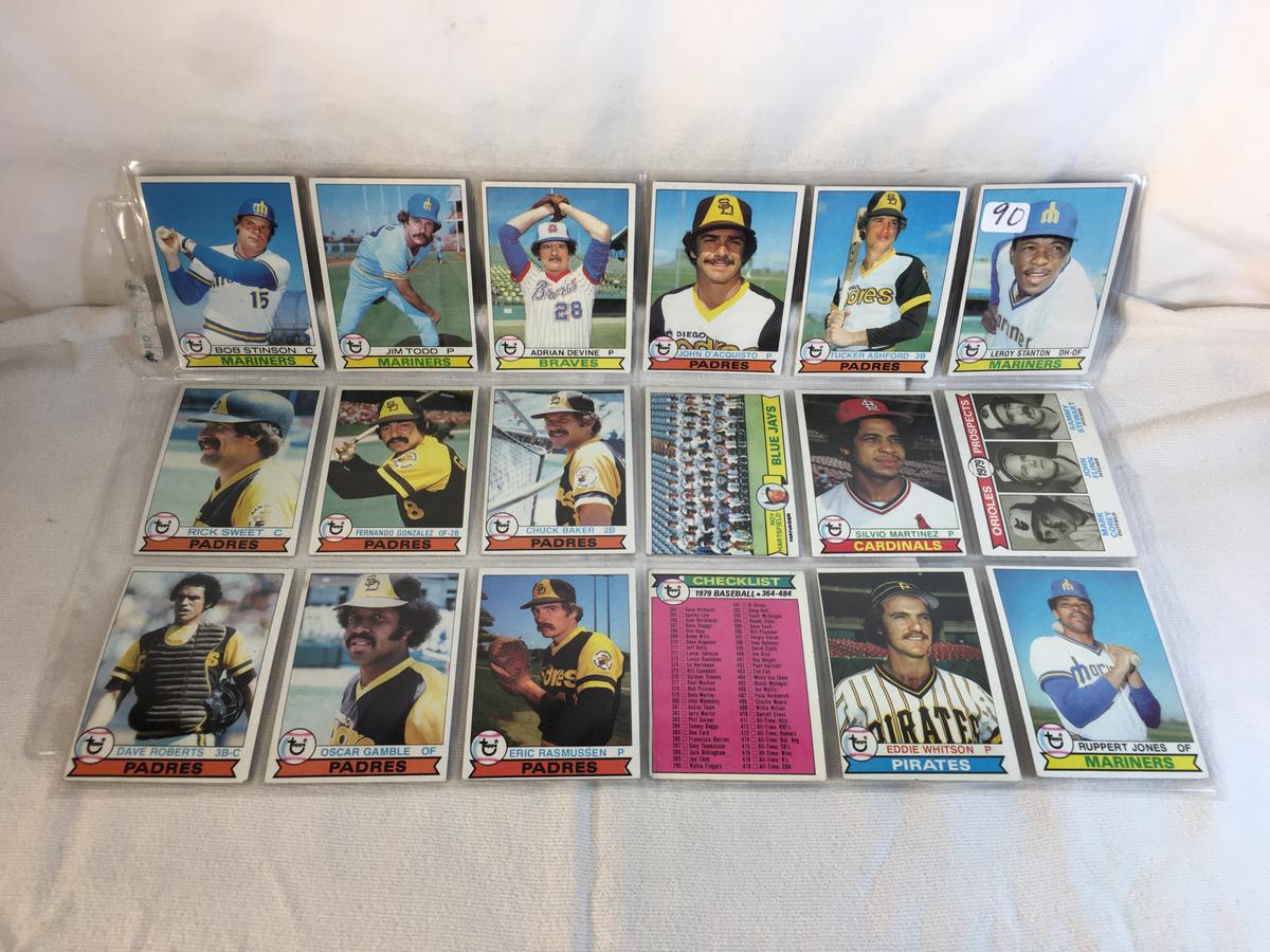 Lot of 18 Pcs Collector Vintage  MLB Baseball  Sport Trading Assorted Cards & Players - See Photos