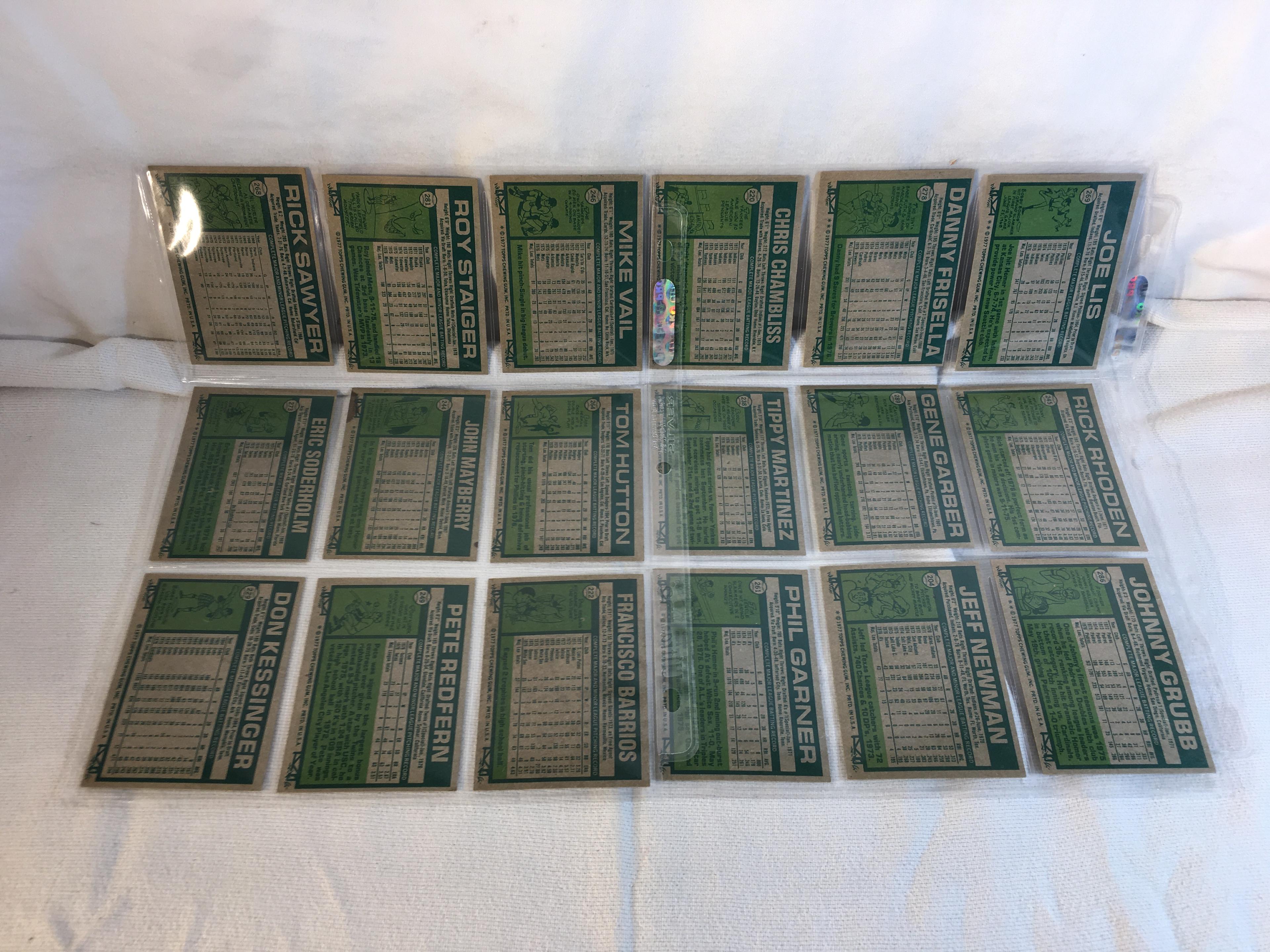 Lot of 18 Pcs Collector Vintage  MLB Baseball  Sport Trading Assorted Cards & Players - See Photos